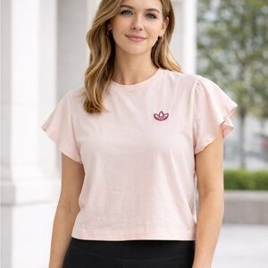 NWT Adidas Originals Flutter Sleeve T-Shirt Pink Medium